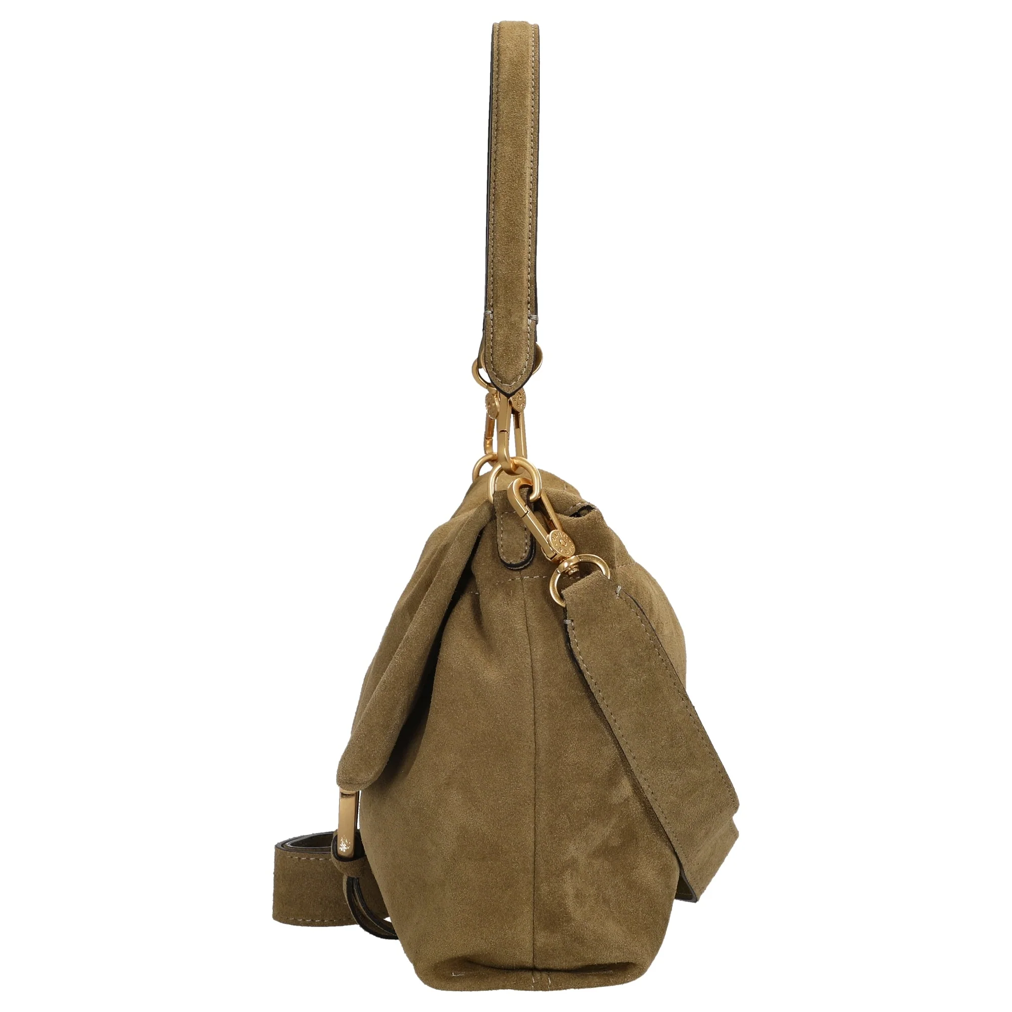 abro Temi Suede - Schultertasche medium 26 cm (mud) - Image 3