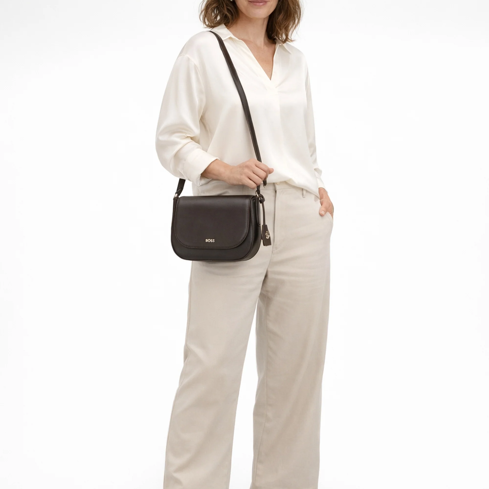 BOSS Women Numah - Umhängetasche 22 cm (dark brown) - Image 7