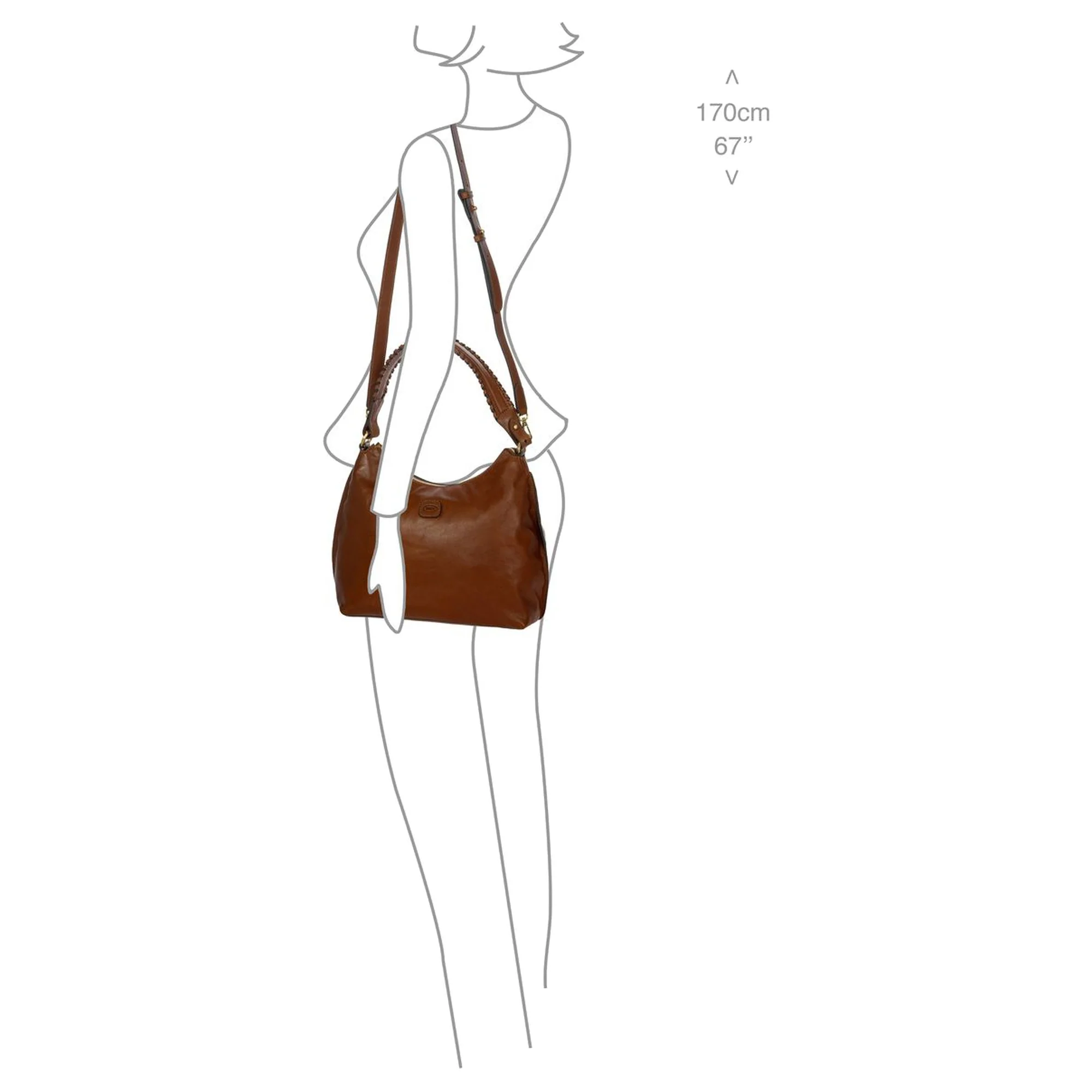 Brics Volterra - Schultertasche 32 cm (tobacco) - Image 7