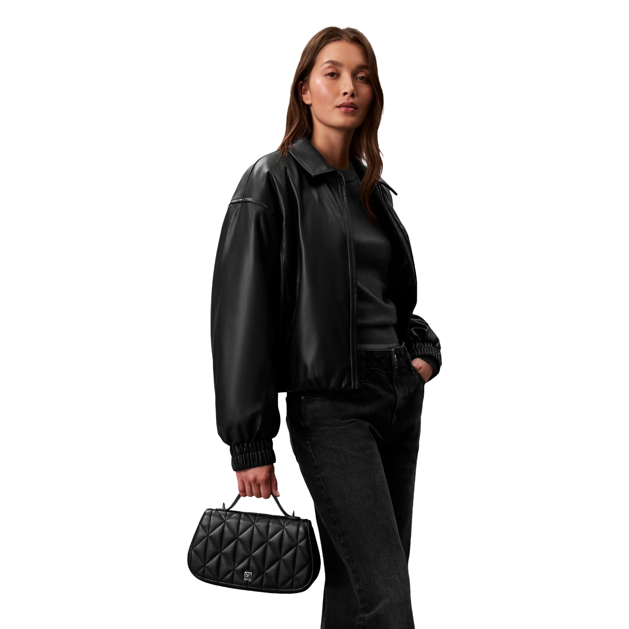 Calvin Klein Quilted Emblem - Umhängetasche 26 cm (black) - Image 4