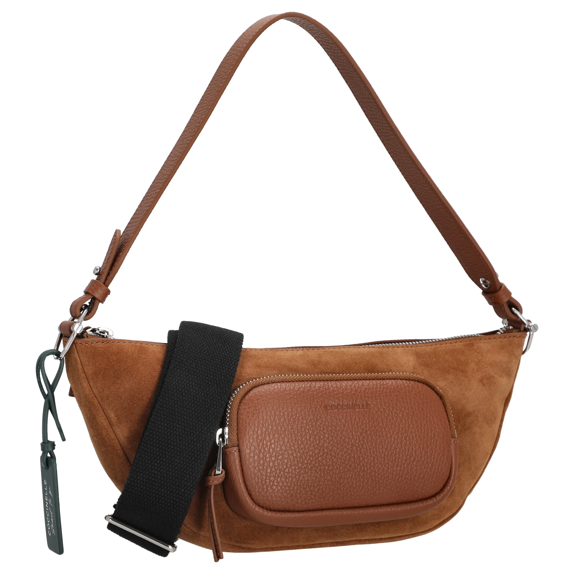 Coccinelle STG Paki Suede - Schultertasche 32 cm (cognac) - Image 5