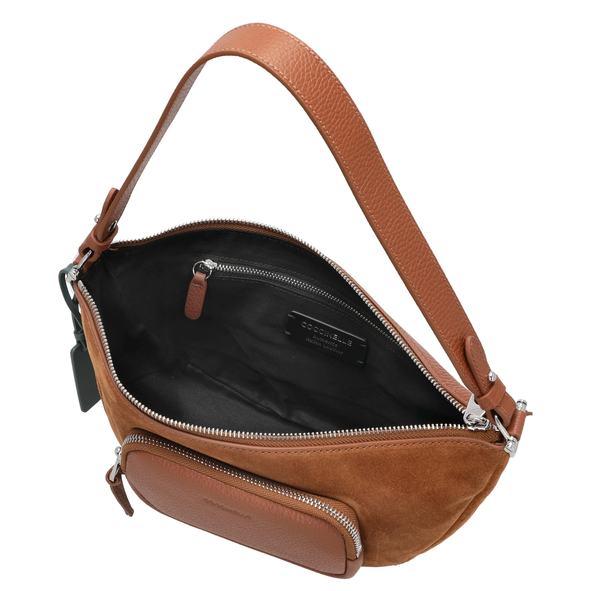 Coccinelle STG Paki Suede - Schultertasche 32 cm (cognac) - Image 6