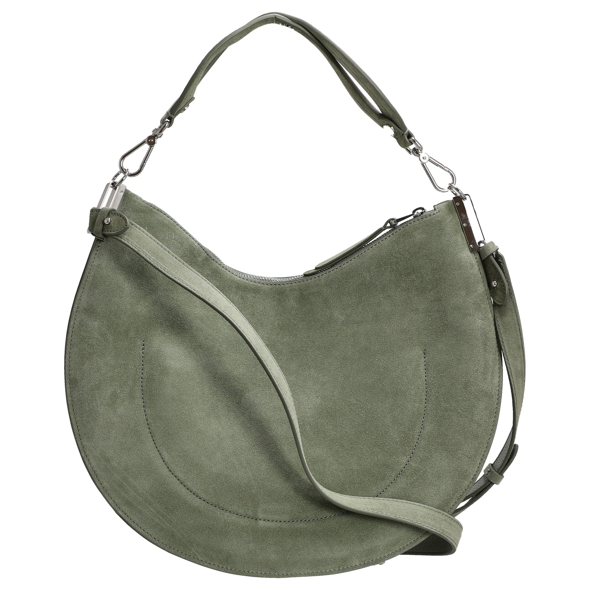 Coccinelle Sunup Suede - Schultertasche L 38 cm (greenery) - Image 4