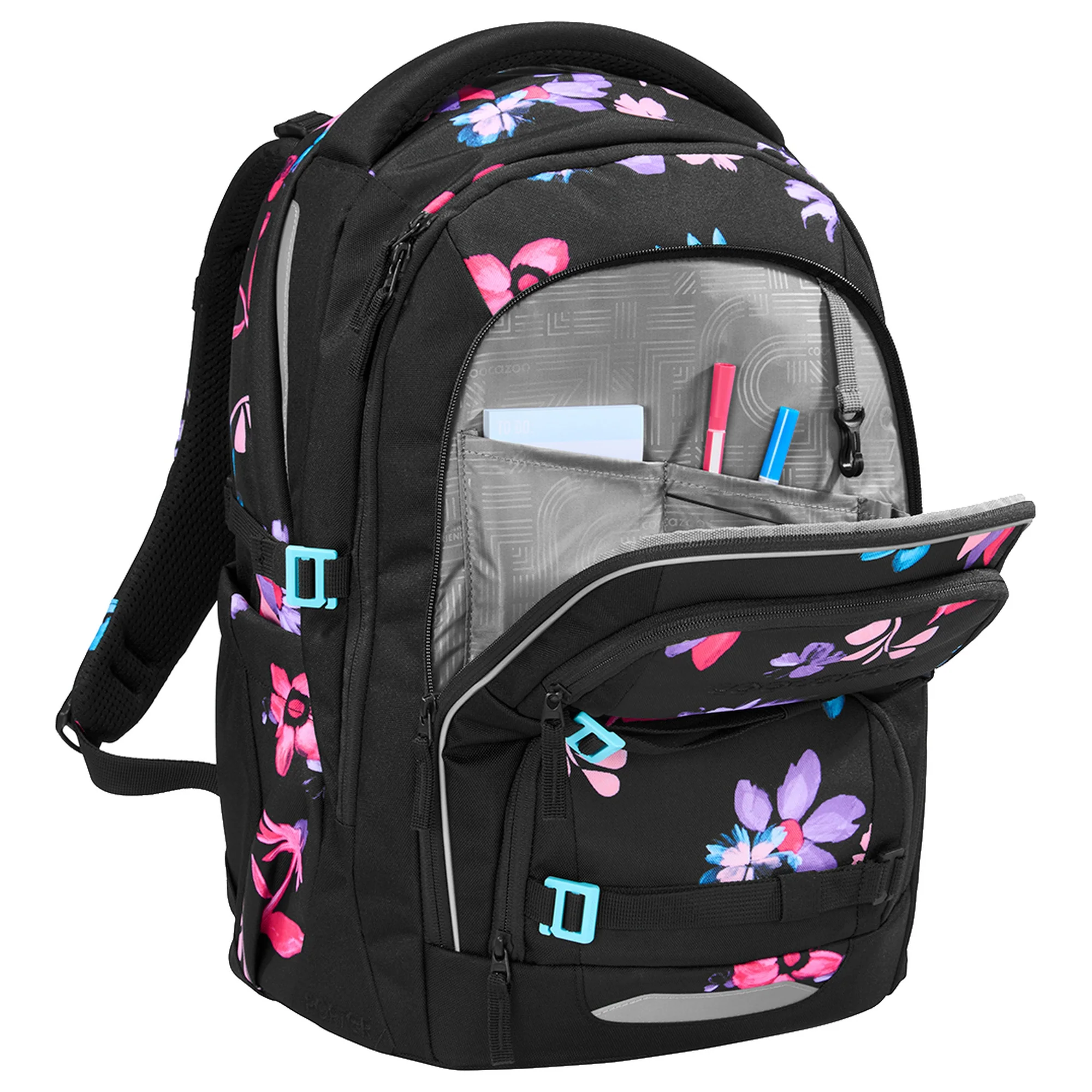 Coocazoo Porter - Schulrucksack 44 cm (Floral Artnight) - Image 5