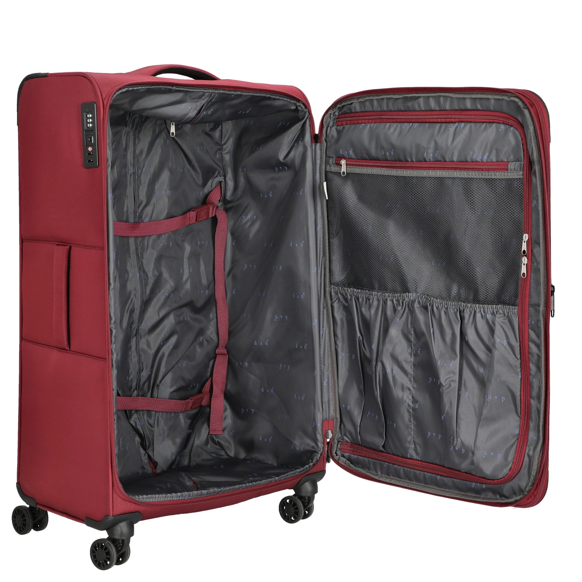 D&N Travel Line 9504 - 4-Rollen-Trolley L 76 cm erw. (dark red) - Image 6