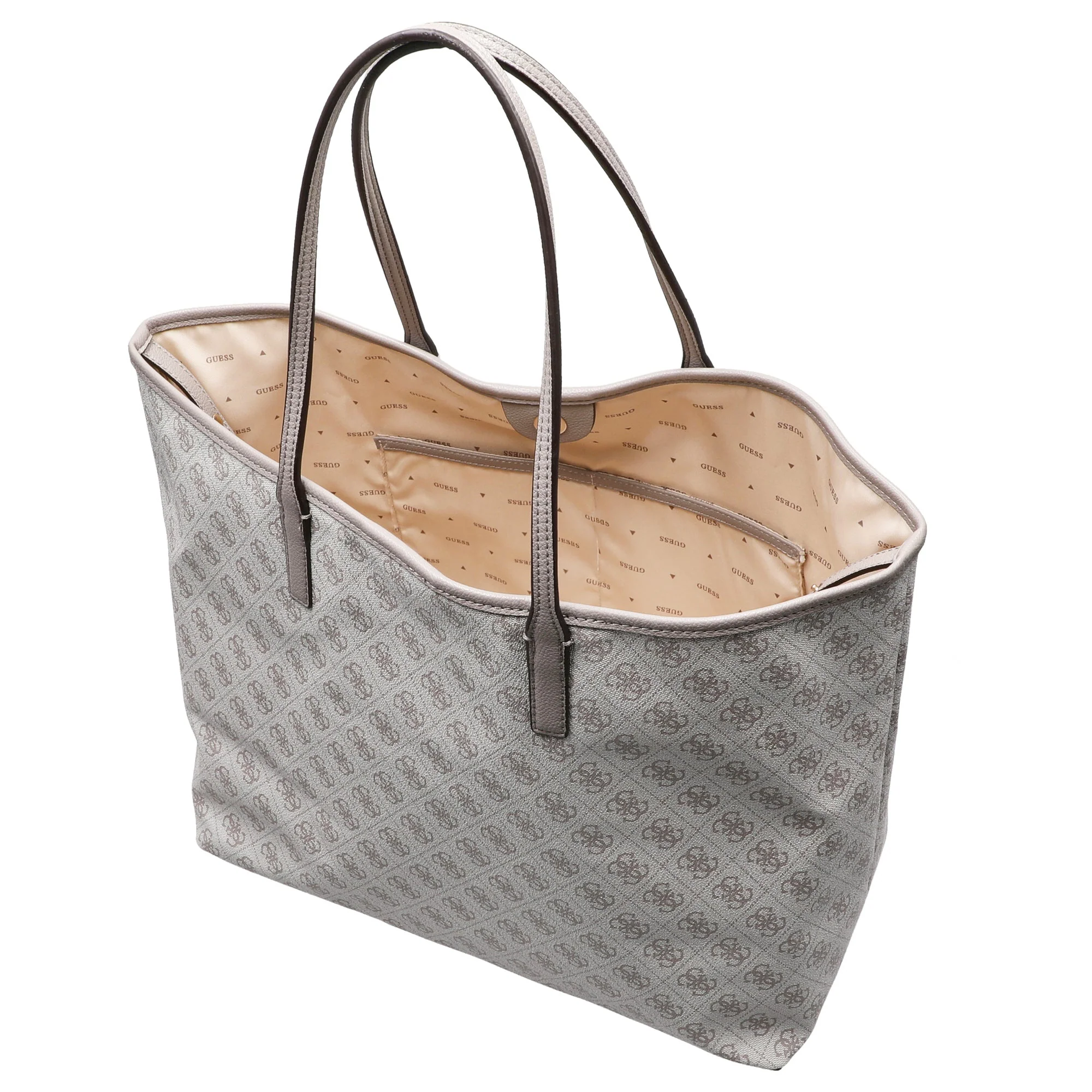 Guess Eco Victtoria - Shopper 2in1 L 40 cm (dark taupe logo) - Image 7