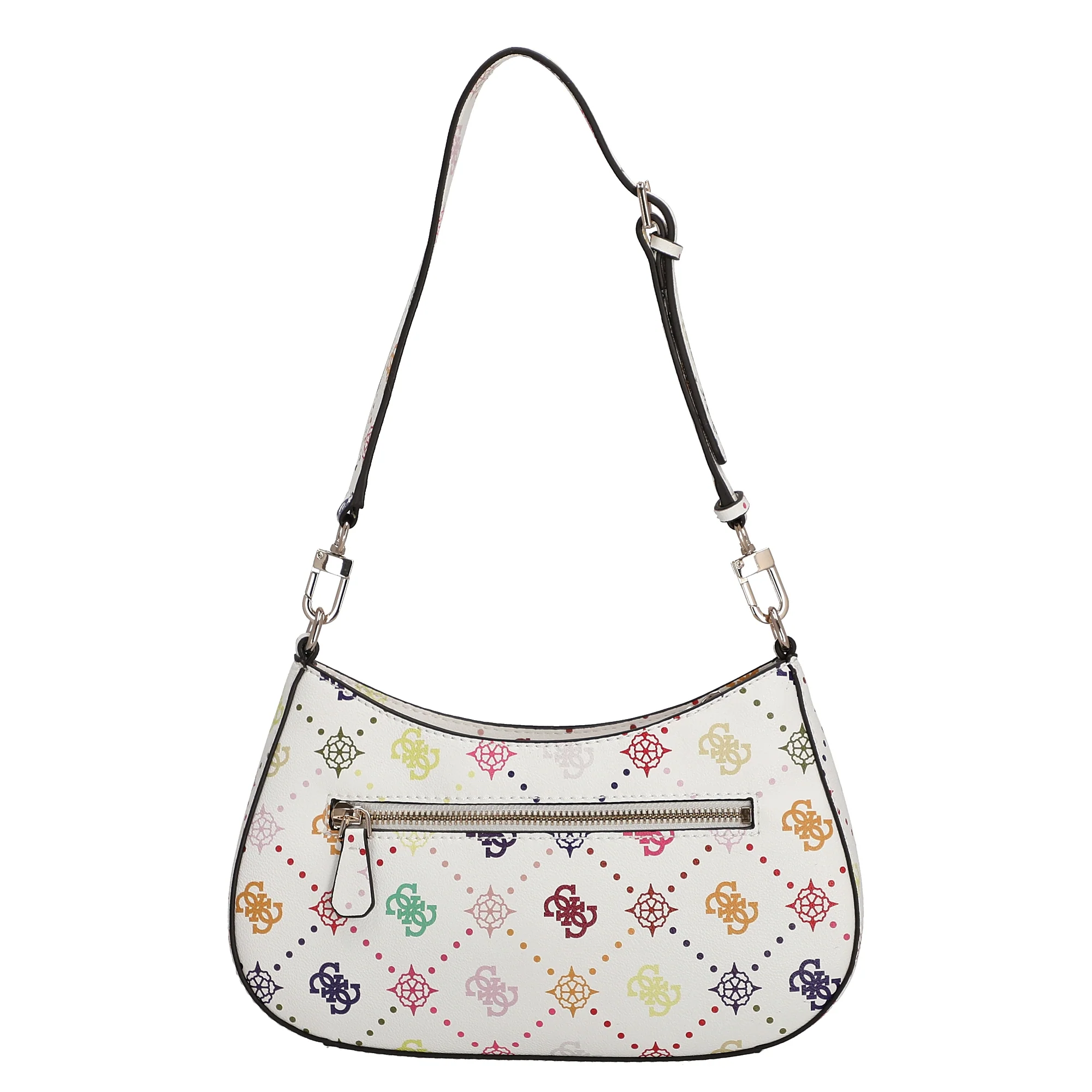 Guess Emelie Logo Top Zip - Schultertasche 26 cm (multi logo) - Image 4
