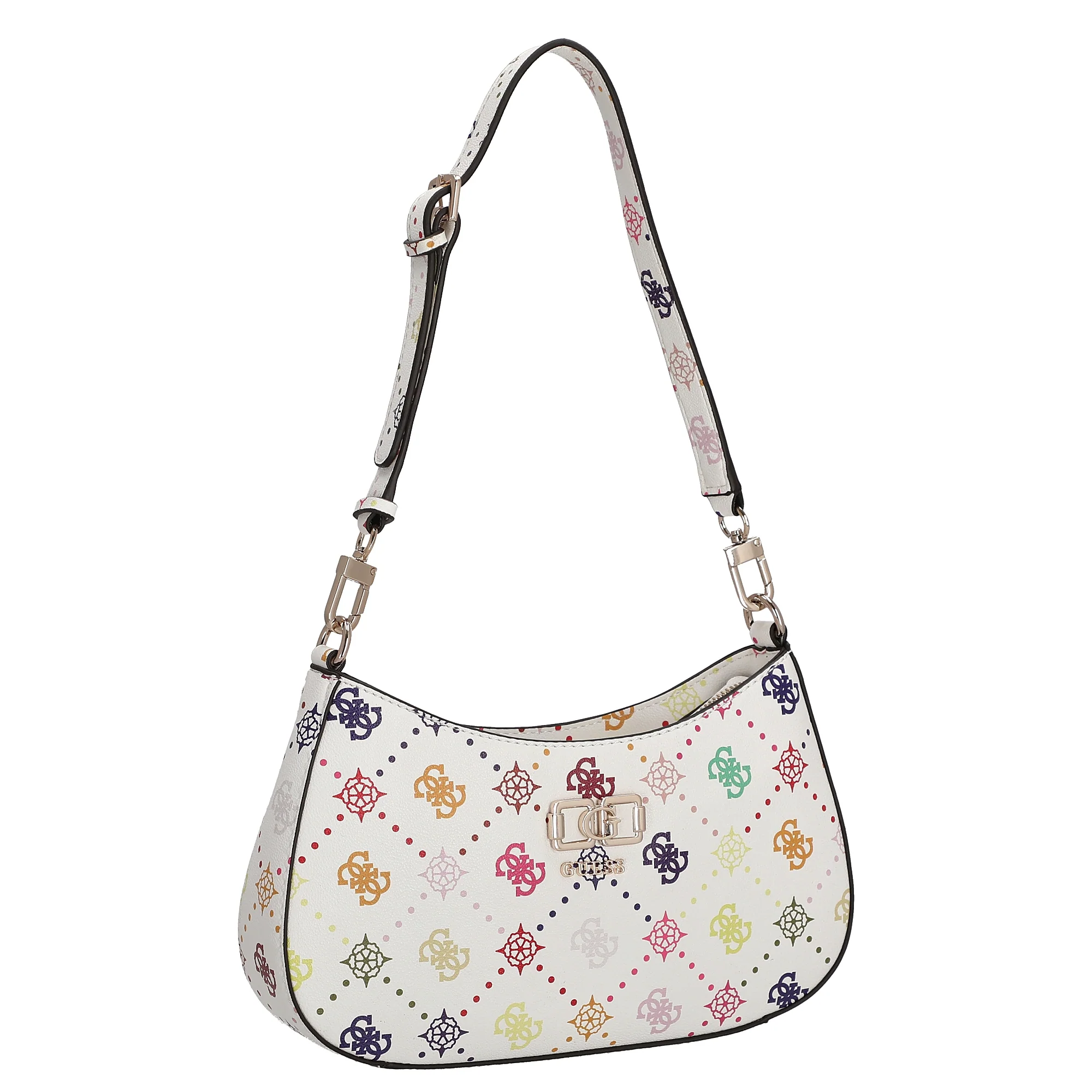 Guess Emelie Logo Top Zip - Schultertasche 26 cm (multi logo) - Image 5