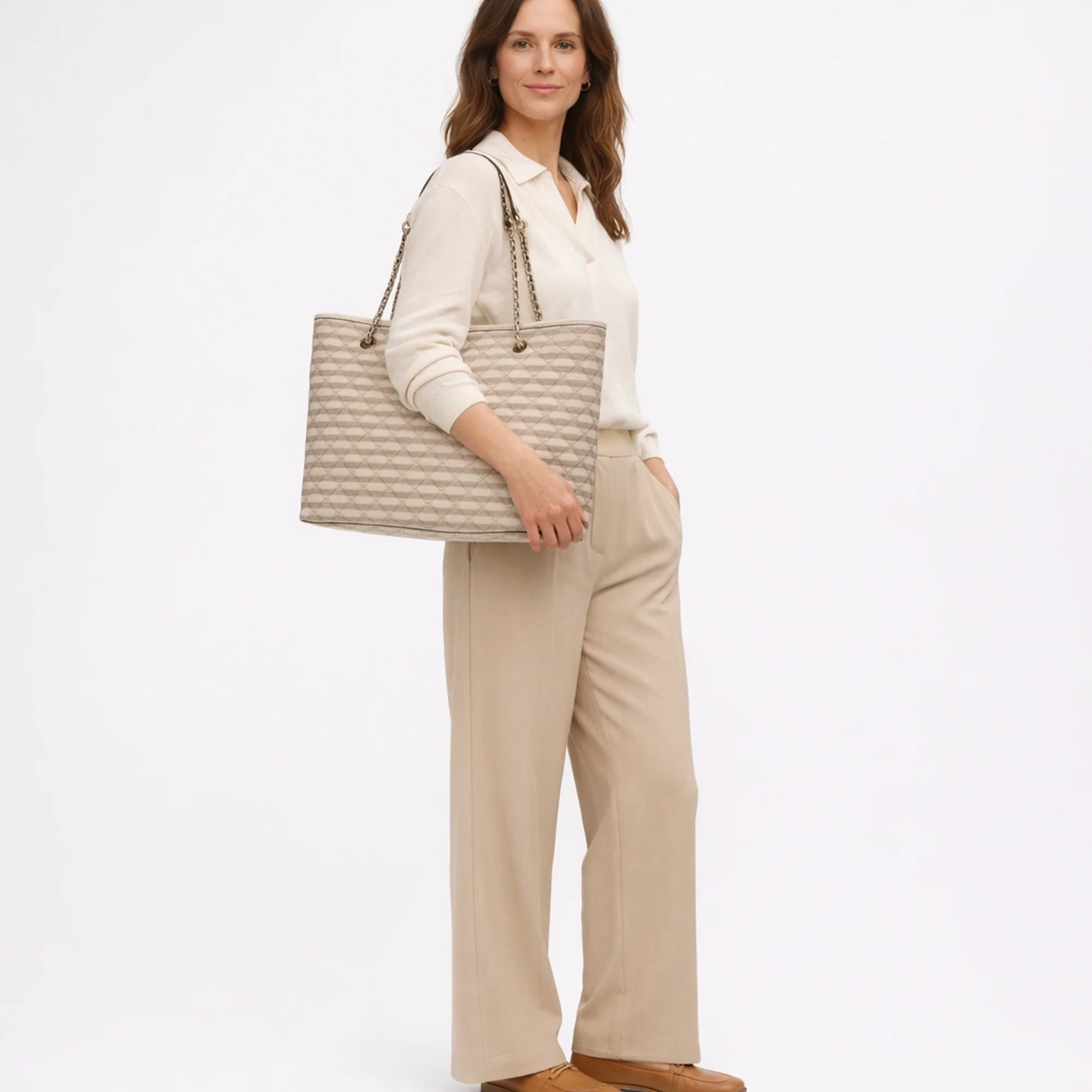 Guess Giully ll 2 in 1 Tote - Shopper 45 cm (taupe multi) - Image 8