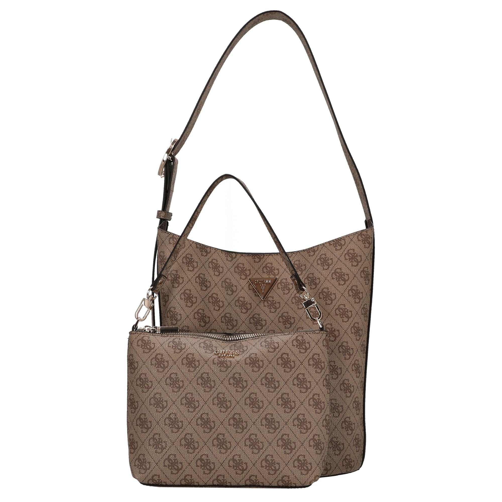 Guess Meridian ll - Schultertasche 28 cm (latte logo) - Image 6