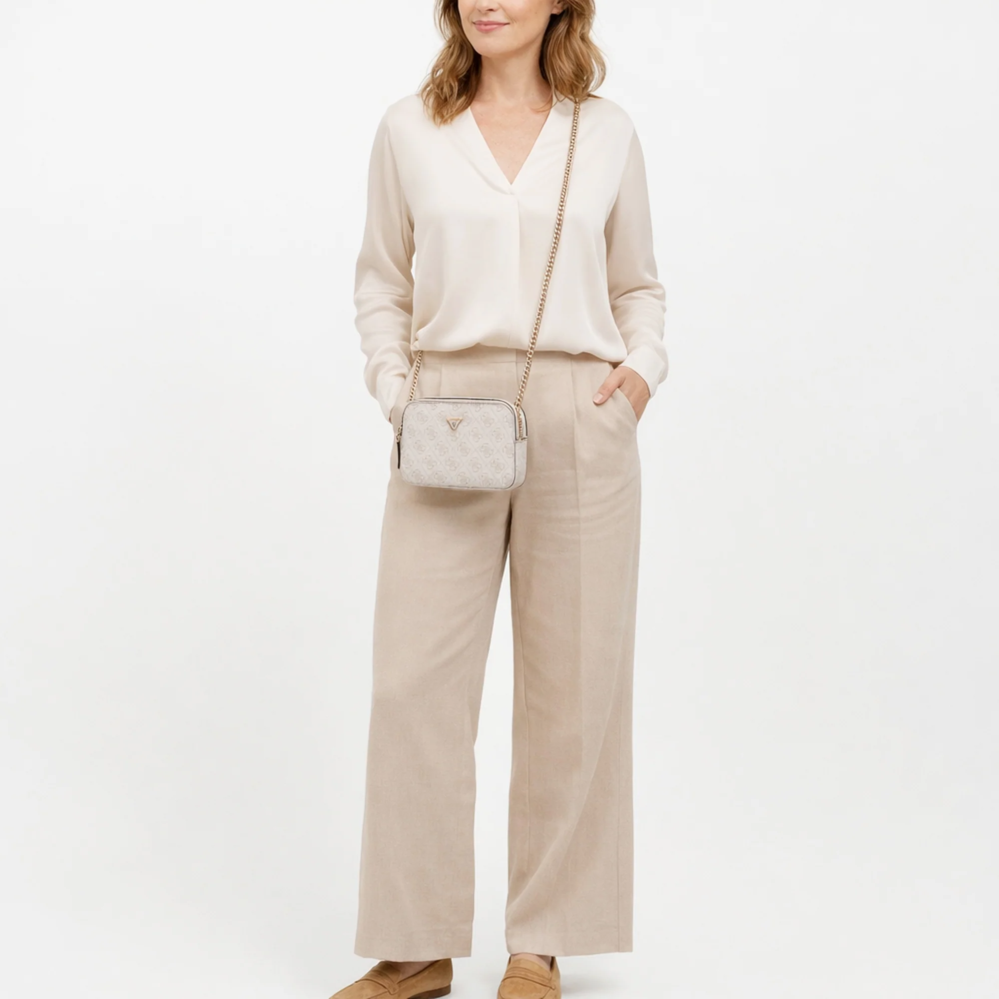 Guess Noelle II Crossbody - Umhängetasche 20 cm (bone logo) - Image 8