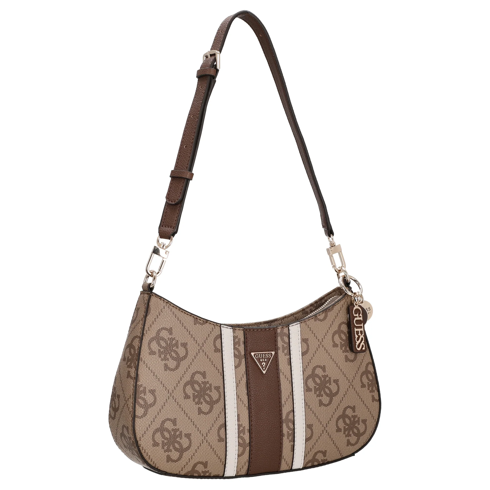 Guess Noelle ll Top Zip - Schultertasche 29 cm (latte logo/brown) - Image 5
