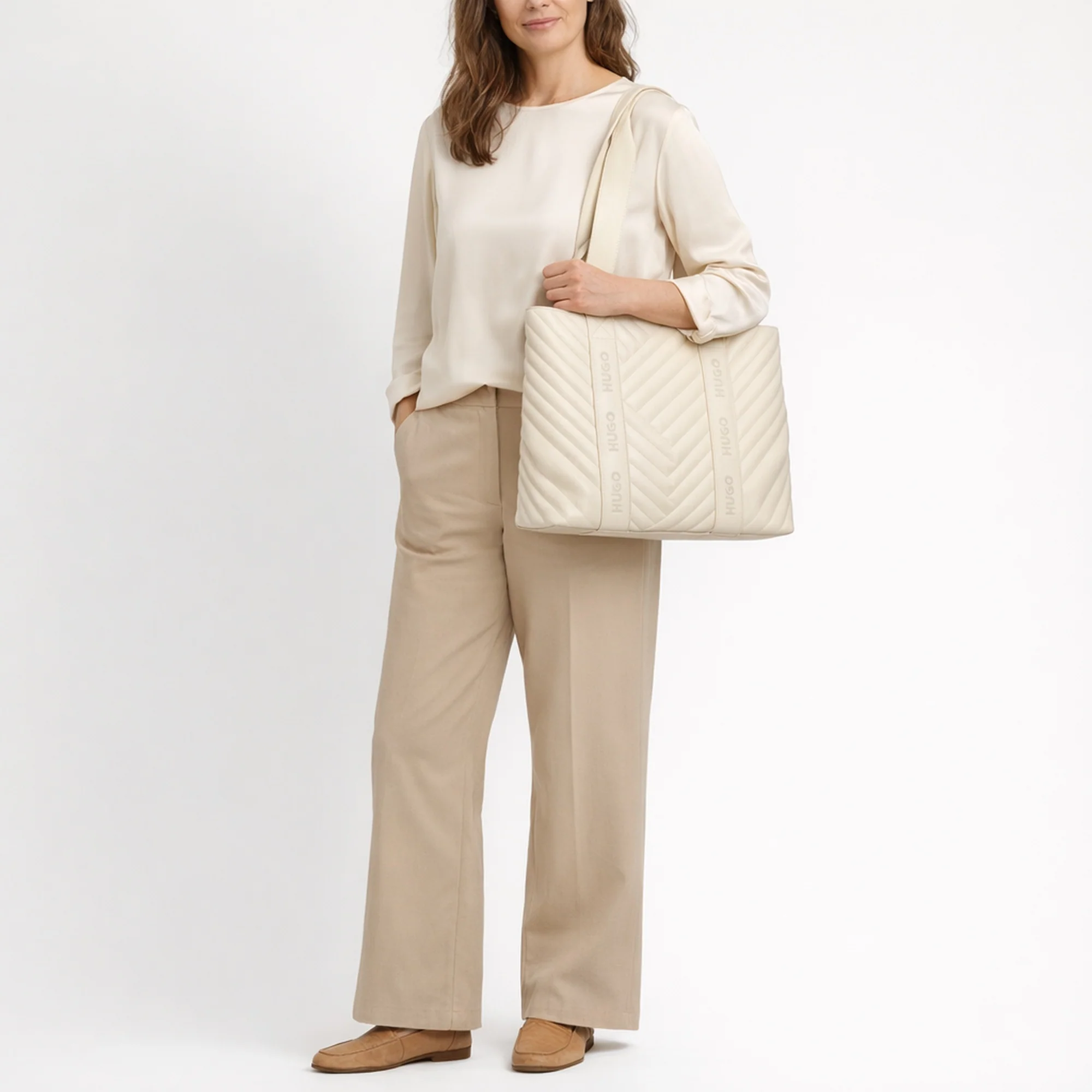 HUGO Women's Becky - Shopper 35 cm (natural) - Image 7