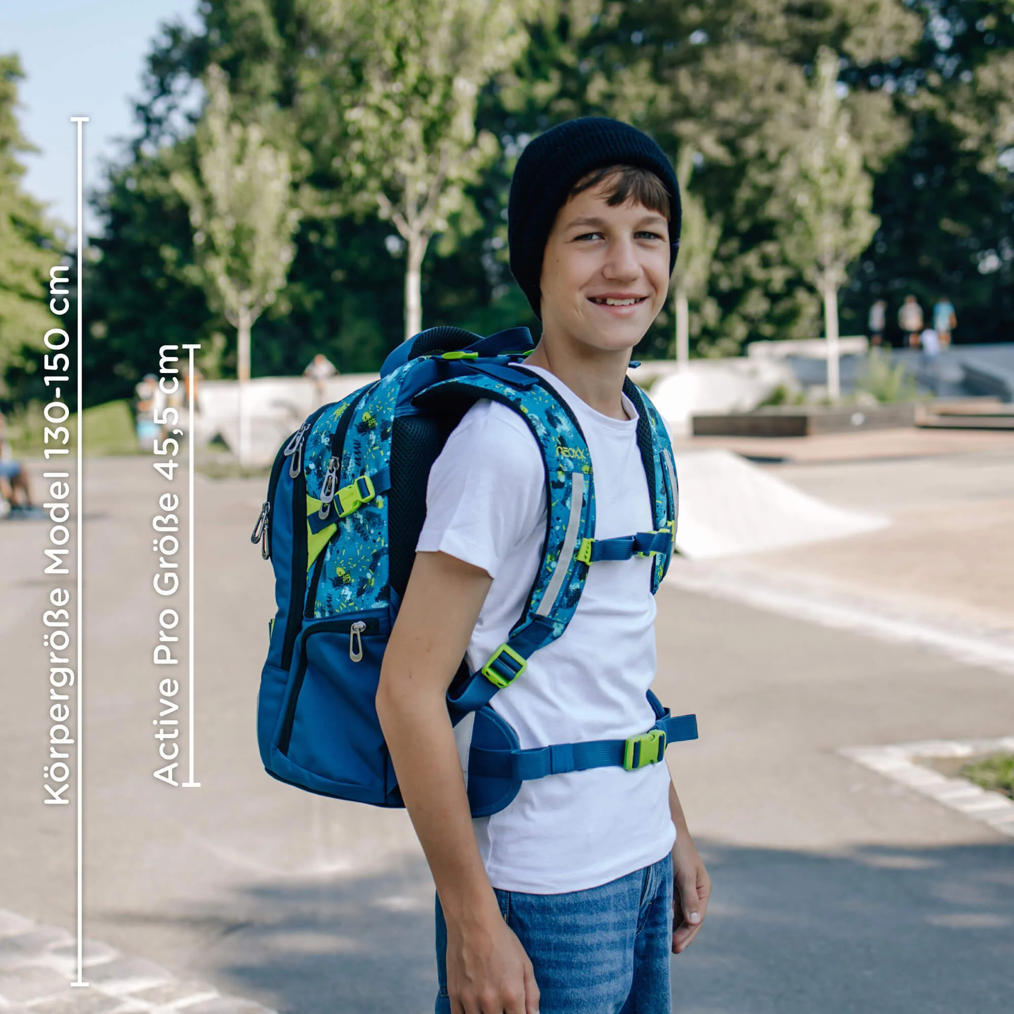 Neoxx ACTIVE PRO - Schulrucksack 45.5 cm (Petrol extreme) - Image 11