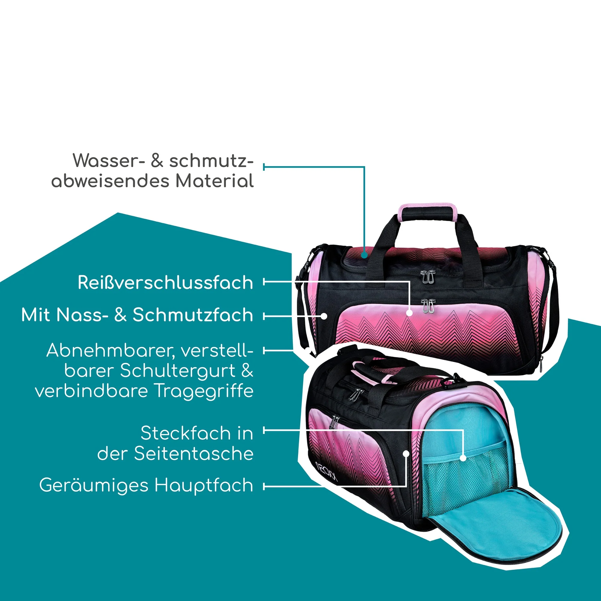 Neoxx MOVE - Sporttasche 43.5 cm (Sweet like sunset) - Image 5