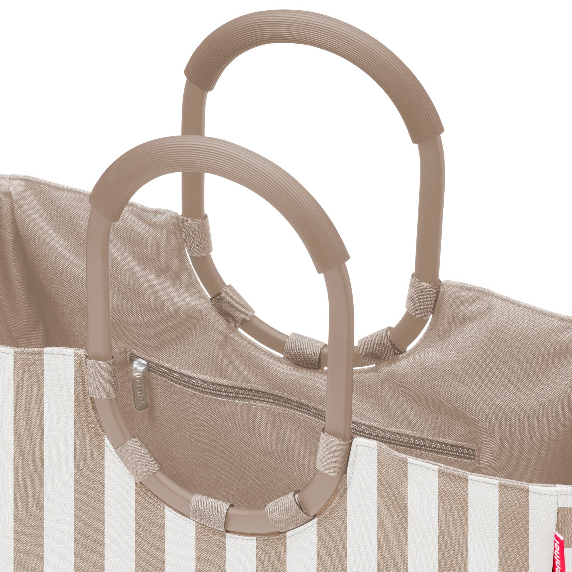 reisenthel shopping loopshopper L - Einkaufstasche mit Bügel 46 cm (summerstripes coffee) - Image 3