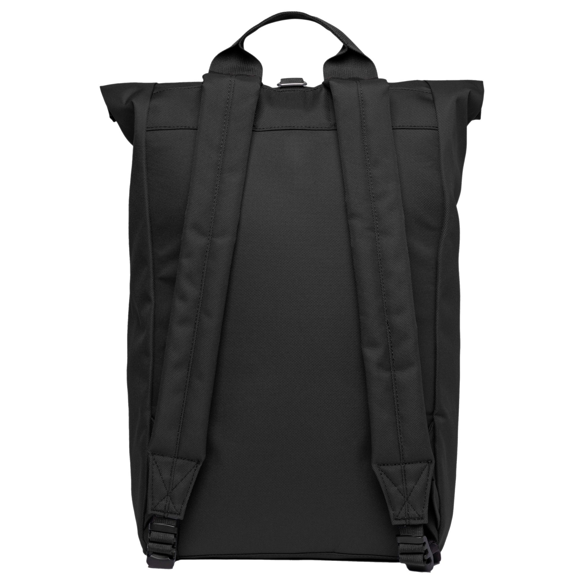 Sandqvist Icon Rolltop - Rucksack L 16" 65 cm erw. (black/ black with black leather) - Image 3