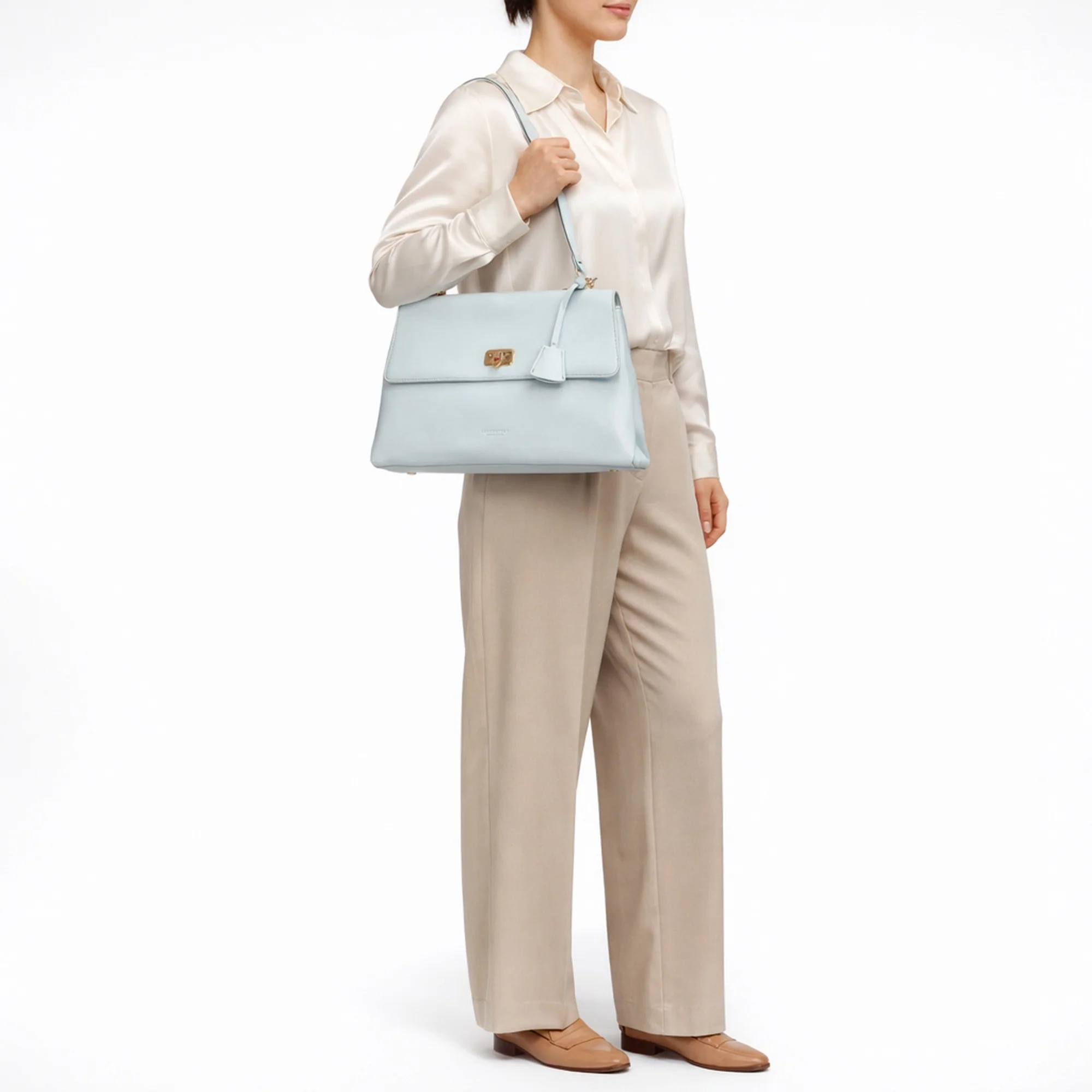 Seidenfelt Lilla Edet Office Bag - Schultertasche 36 cm (sea salt blue) - Image 7