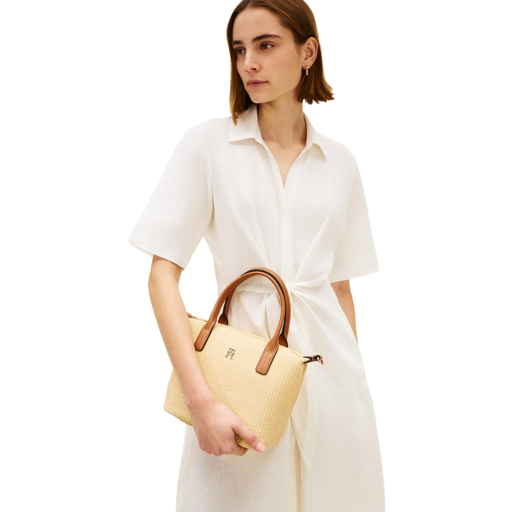 Tommy Hilfiger Popette Mini - Shopper 34 cm (natural raffia) - Image 5