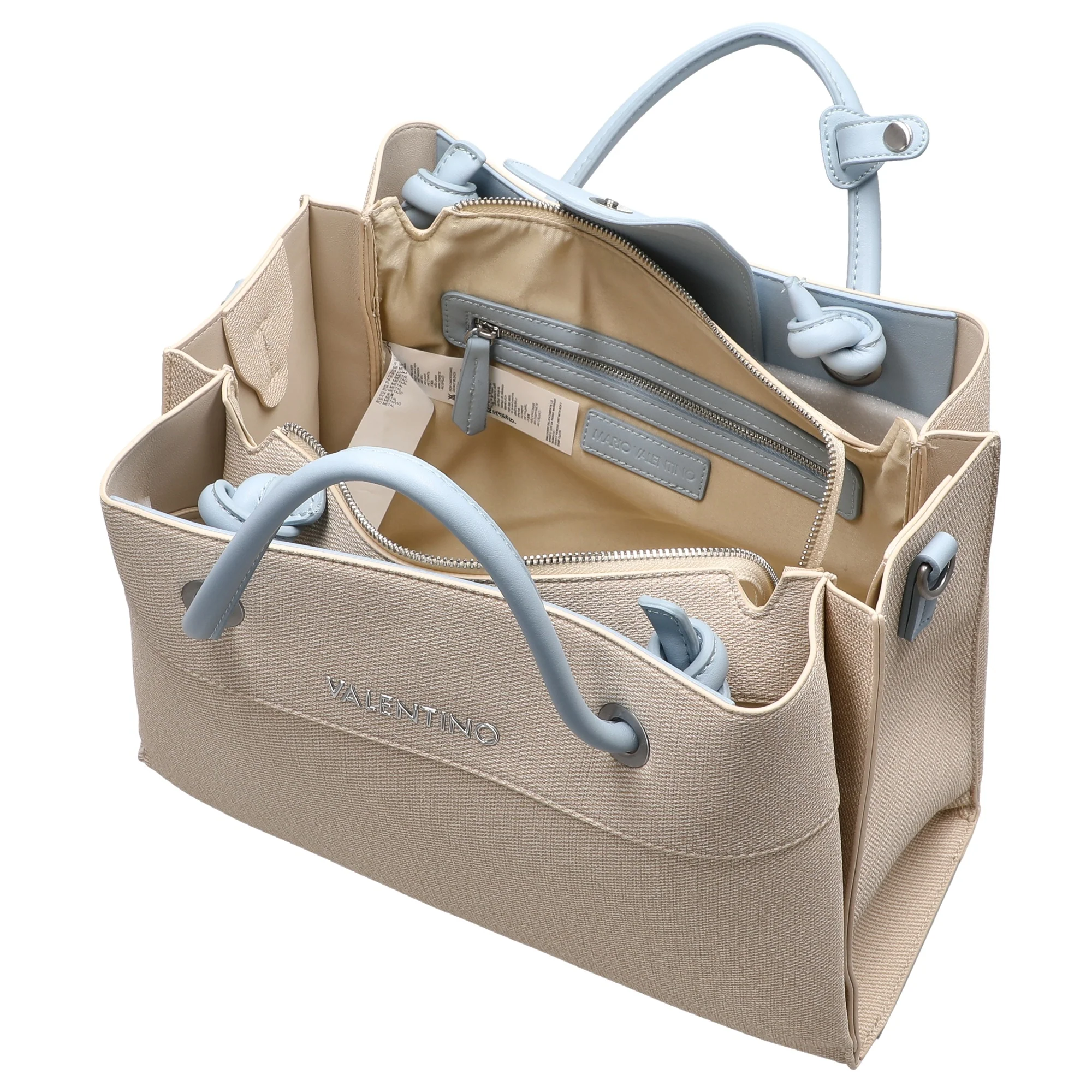 Valentino Bags Alexia Summer - Henkeltasche 35 cm (naturale/avio) - Image 7